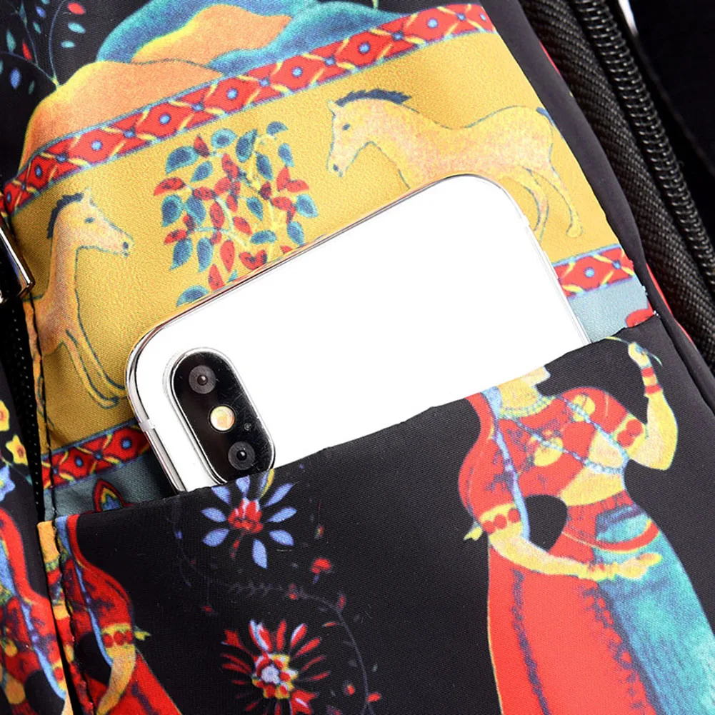 حقيبة ظهر أكسفورد مضادة للسرقة ذات سعة كبيرة للنساء للهدايا (شجرة)