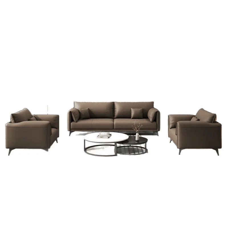 Simple coffee table combination to meet guests for negotiation, reception room, business office, sofa for three people