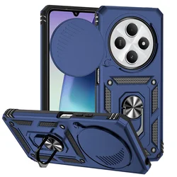 For Poco C75 Case Cover Poco C75 Capa Shockproof Phone Bumper Back Slide Lens Protective Ring Holder Fundas Xiaomi Poco C75 C 75