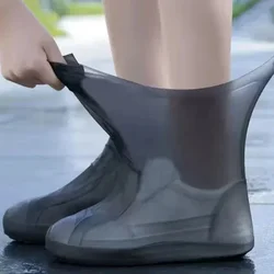 1 Pair Waterproof Non-slip Silicone Shoe Cover High Elastic Wear-resistant Unisex Rain Boots for Rainy Day Reusable Shoe Cover