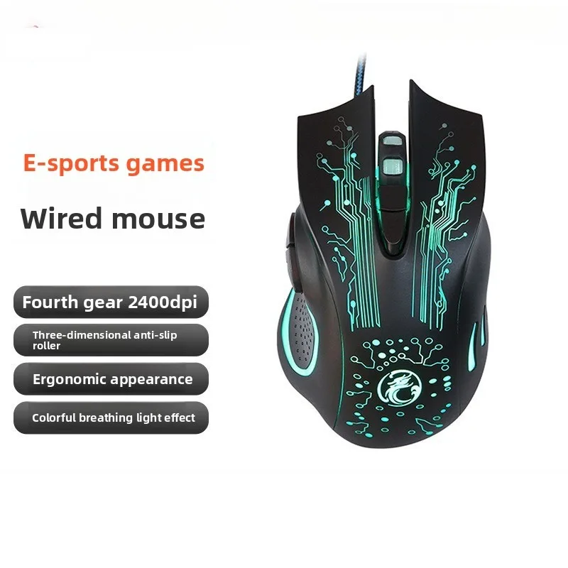 X9 3200DPI E-Sports Wired Gaming Mouse LED Optische 6D Mute USB Für PC Computer Laptop