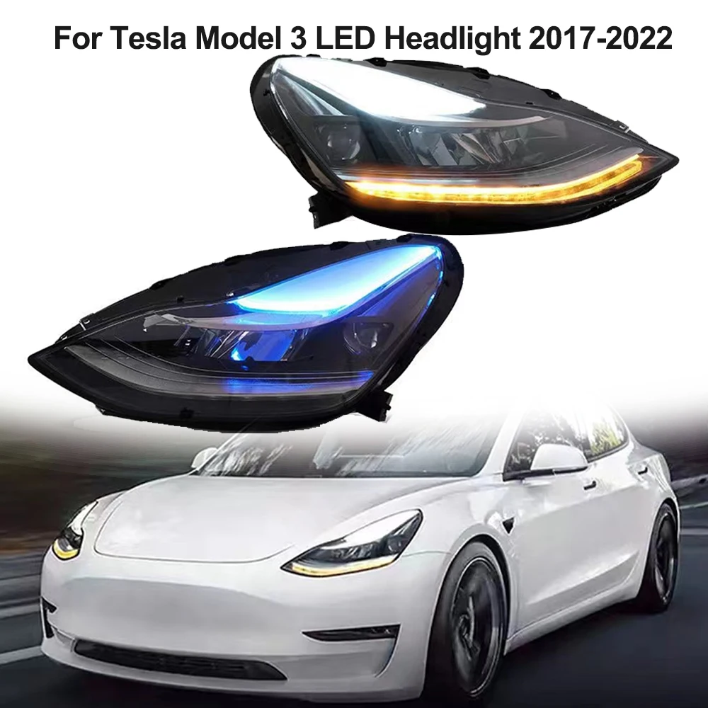 

Car Lights fit for Tesla Model 3 2017-2022 Headlights Model Y Model S Head Lamp LED Headlight Assembly Signal Auto Accessories