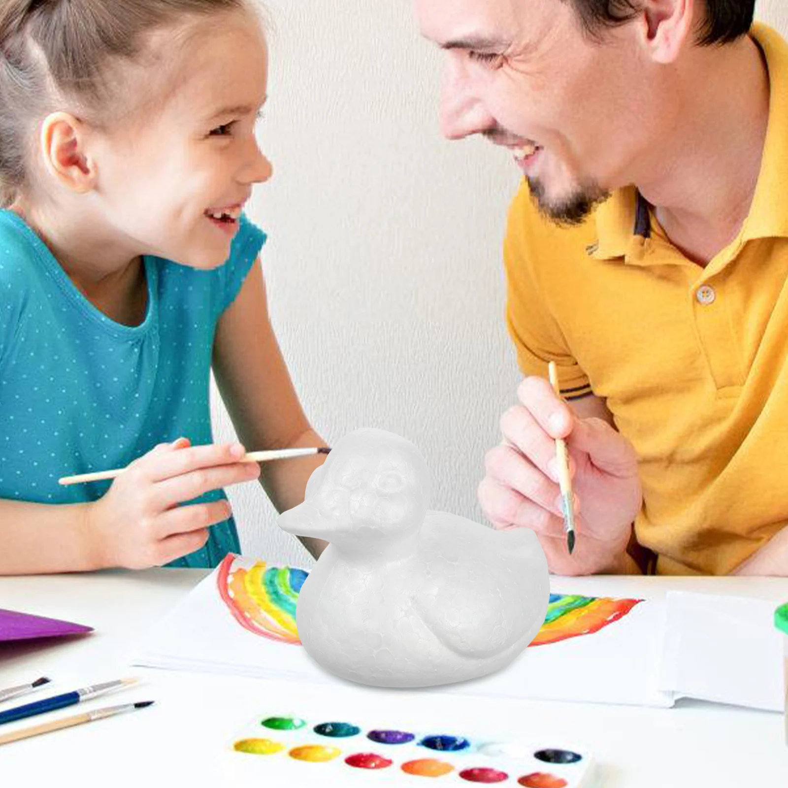 5 pçs patos branco poliestireno ornamento para projetos de artesanato diy decorações de festa de casamento sem pintura modelagem espuma pato para flor