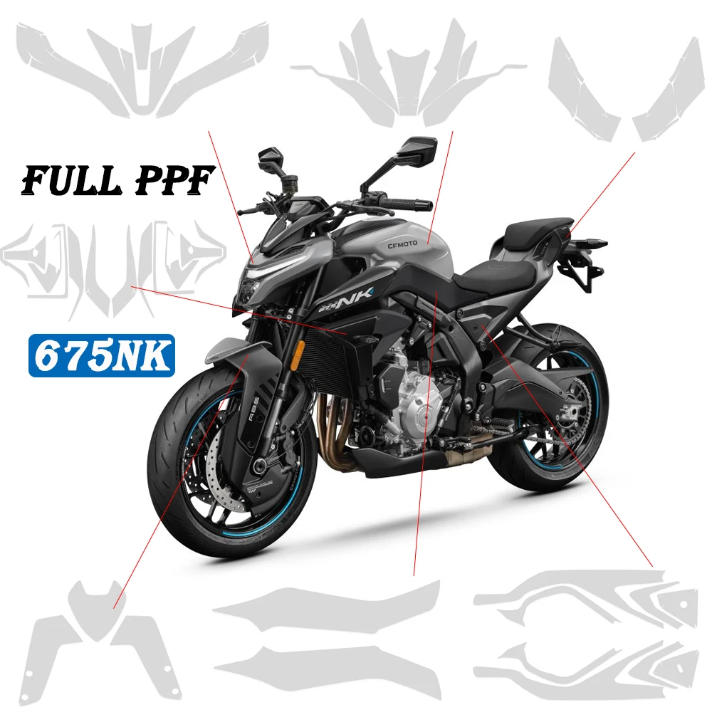 

675 NK PPF ТПУ Высококачественная невидимая защитная пленка для CFMOTO 675NK 675, автомобильная краска, защита от царапин, полная защитная пленка