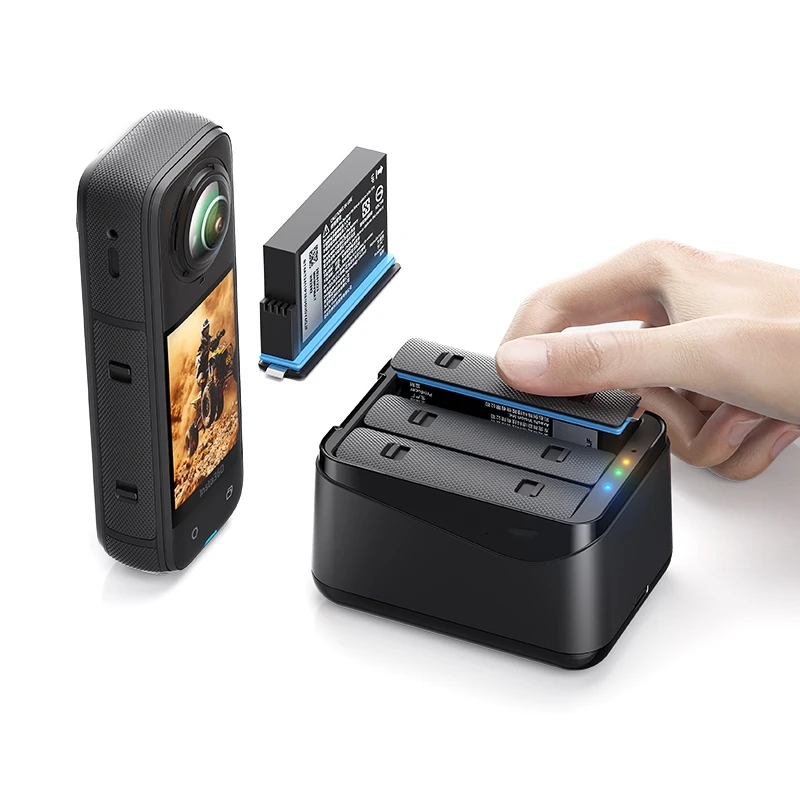 

For Insta360 X5 Battery Charger Cradle Storage Compartment Accessory for Camera Equipment ﻿