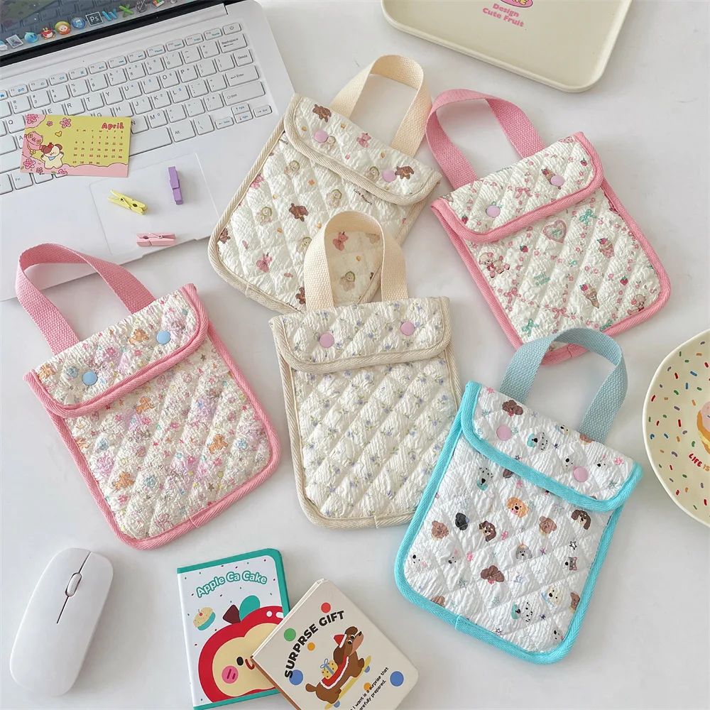 Sac à main floral pour téléphone portable, porte-monnaie, sac de rangement divers à main, sac de rangement pour lunettes, sac de maquillage portable pour rouge à lèvres