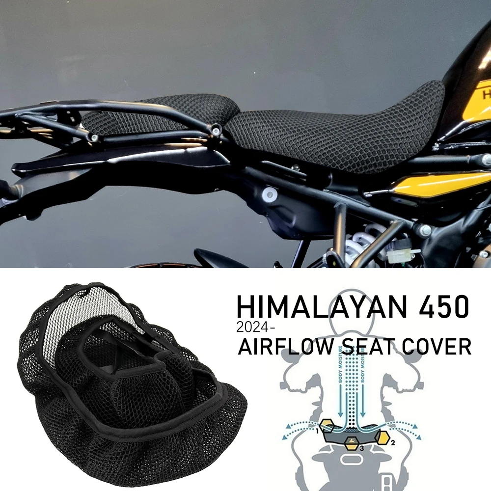 

Motorcycle Seat Cover For Royal Enfield Himalayan 450 2024 Seat Covers Seat Protect Cushion 3D Airflow Seat Covers