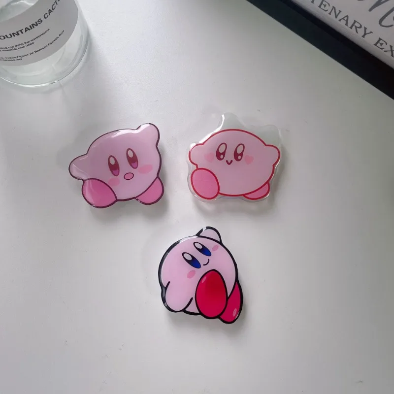 Kirby ที่ยึดโทรศัพท์มือถือพับได้, รองรับกระเป๋าเบ้าปลั๊กที่ใส่ที่สวมนิ้วเพื่มฐานการ์ตูนอะนิเมะคลิปมือถืออุปกรณ์เสริม