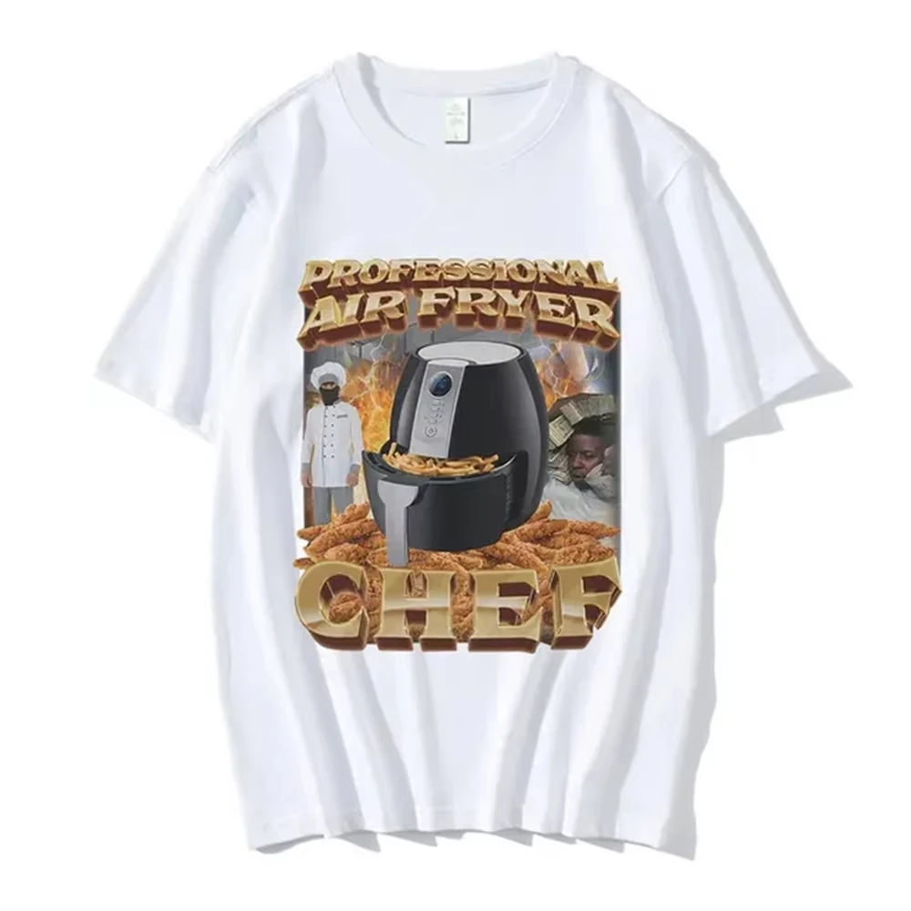 جديد وصول المهنية الهواء المقلاة الشيف ميمي الجرافيك تي شيرت الرجال ملابس رجالي تي شيرت أوم رجل تي شيرت جديد في الأعلى و تيز المحملة #2