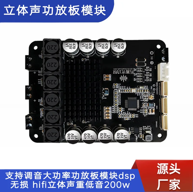 DSP Lossless Amplifier Board Tunable High Power HIFI Stereo Bass Amplifier Module 200W Audio Board