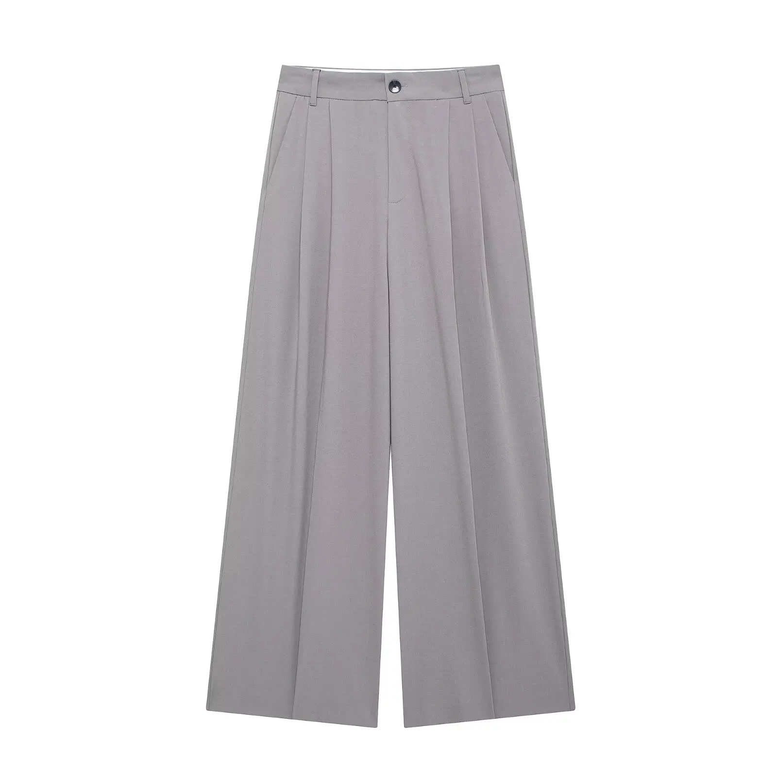 HH Frauen Feste Hose Sets Verstellbarer Rückengurt Einreiher V-ausschnitt Weste Hohe Taille Hose Mode High Street Outfit – Detail 14