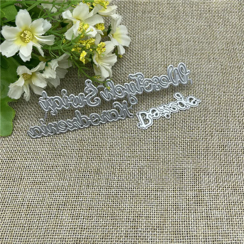 letter Metal cutting dies  mold Round hole label tag Scrapbook paper craft knife mould blade punch stencils dies