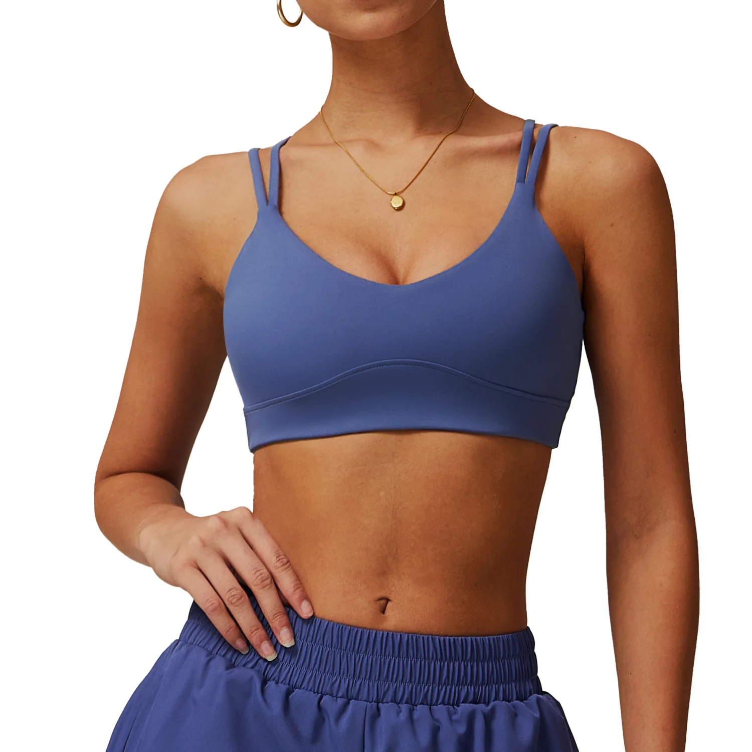 

Maxdutti Cross Back Yoga Bra Sports Naked Underwear Outdoor Running Fitness Tank Top T-shirt Woman Clothes Female Clothing