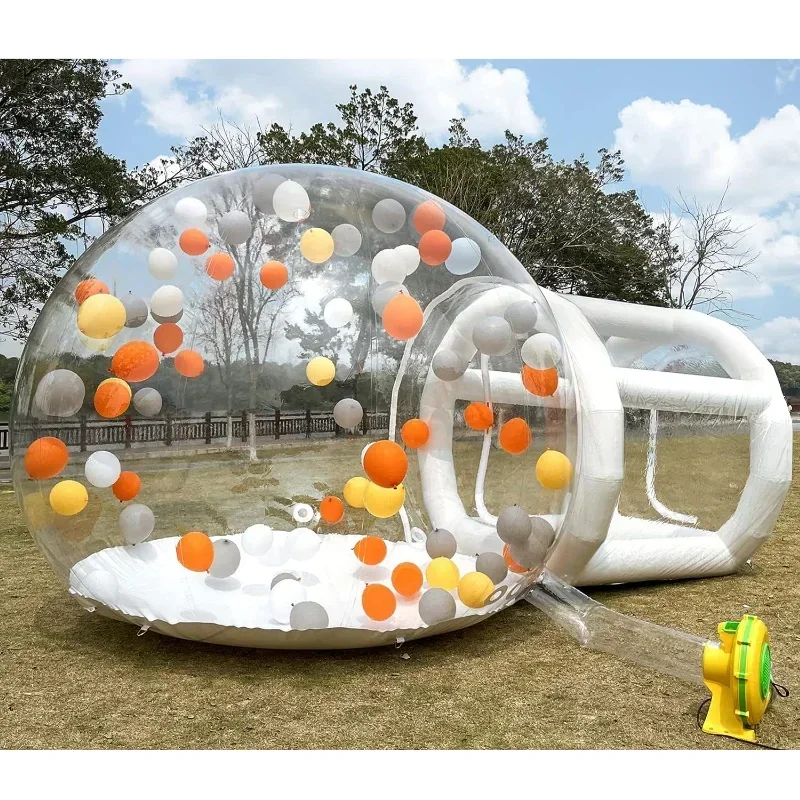 Inflatable Bubble House,Outdoor Performance Transparent Commercial Grade Waterproof PVC Tent with Blower Outdoor Wedding Tent