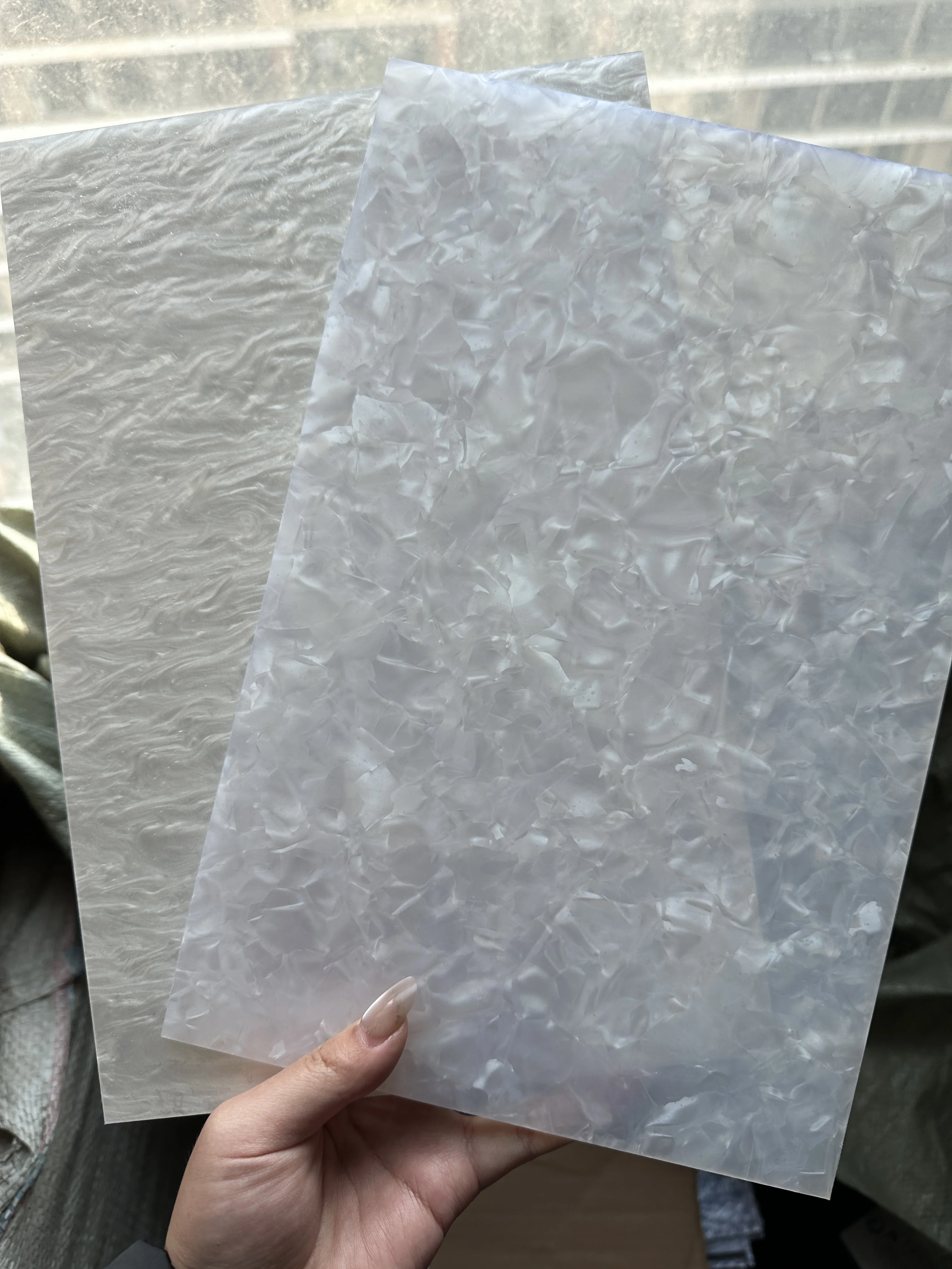

White Textured Acrylic Sheets Set of 2 3MM Thick 12*8 inches Home Decorations Crafts Jewelry and Other Materials