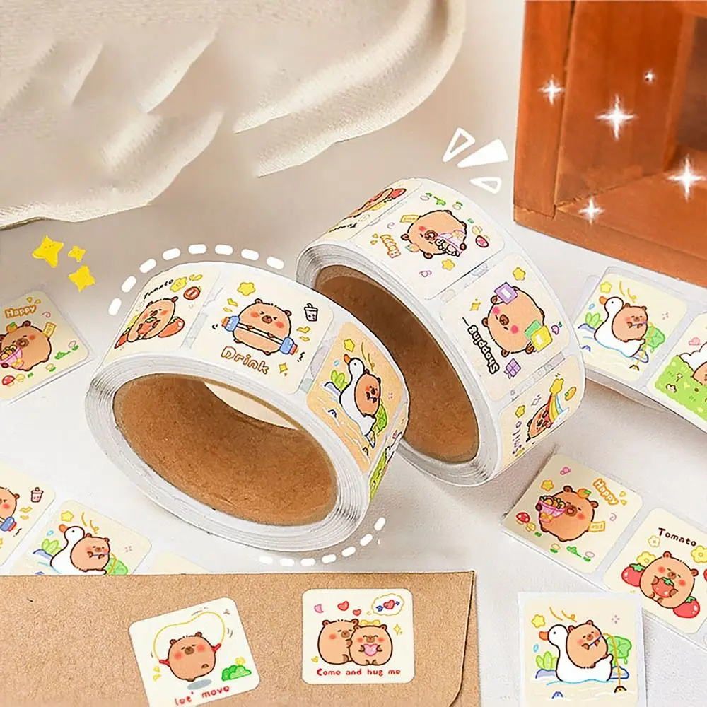 Cute Capybara Sealing Sticker Self-adhesive Sticker Multifunctional Paster Cartoon DIY Decorative Sticker Student