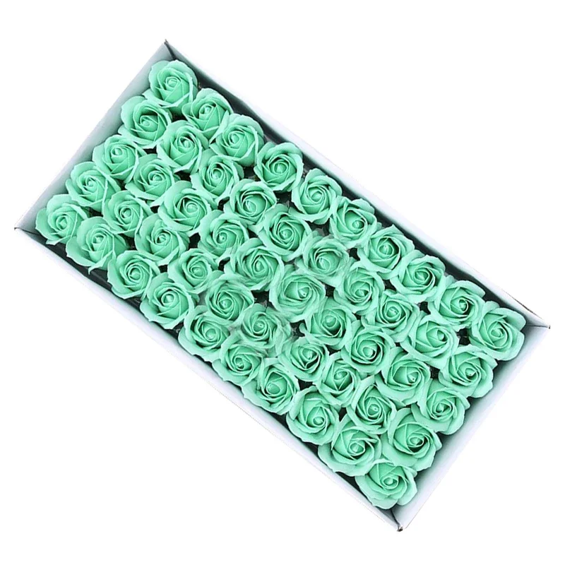 50 Stück künstliche Seifenrosen, Blumenkopf, Durchmesser 4,5 cm, Schönheit, Hochzeit, Valentinstag, Geschenk, Rosen, Blumenstrauß, Zuhause, Party, Dekoration, Blume