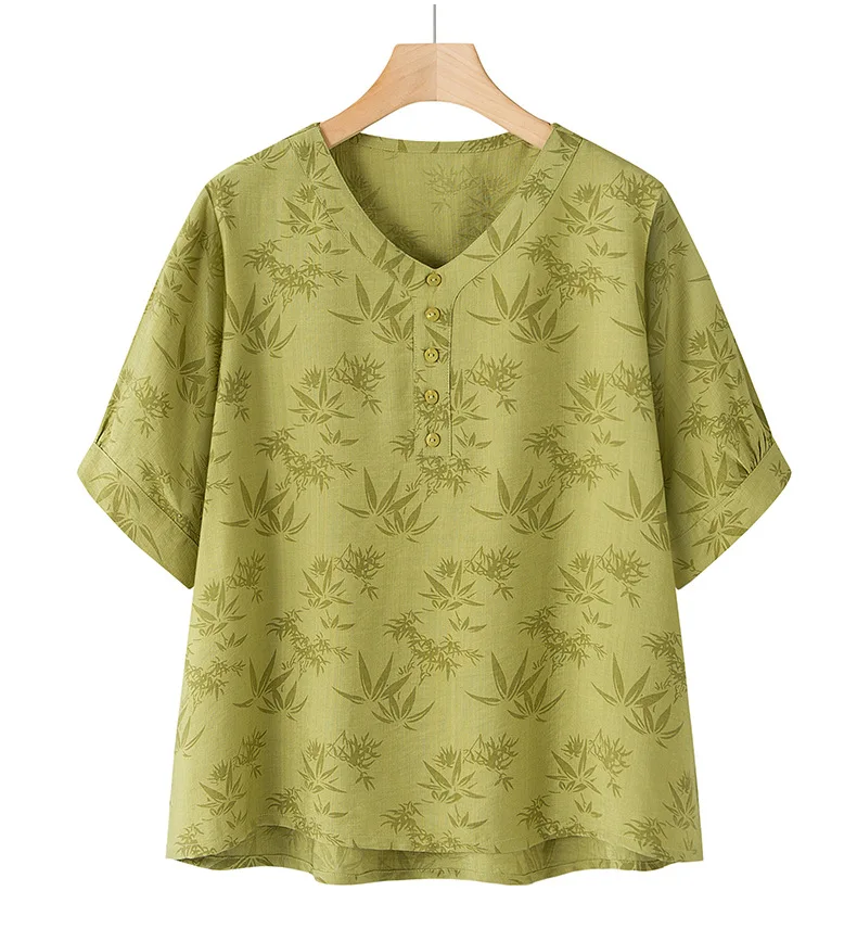 XL-5XL حجم كبير منامة المرأة مجموعة خمر المطبوعة ملابس المنزل الربيع الصيف قطعتين دعوى عادية الأم ملابس خاصة بيجامة