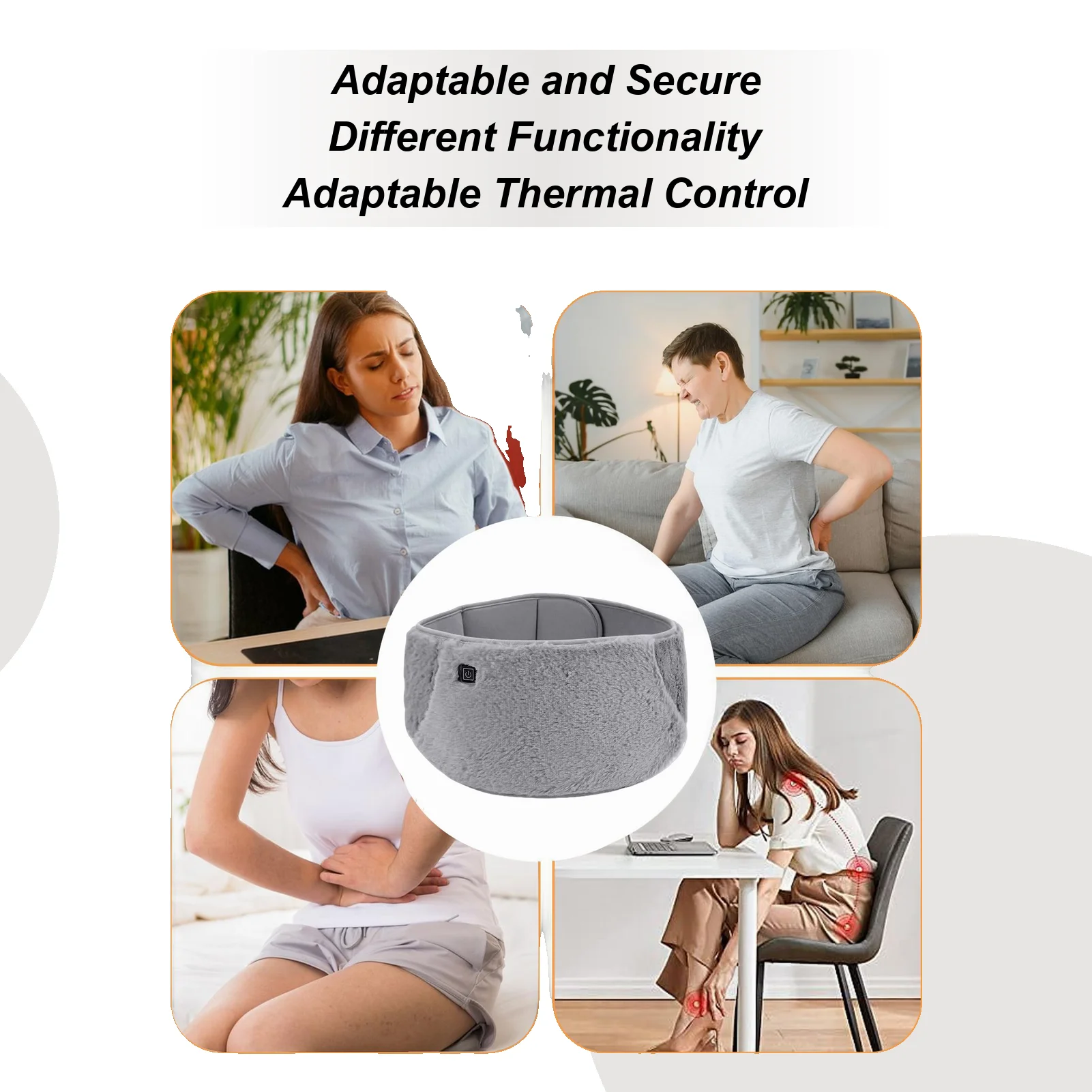

Electric Heating Pad For Cramps 2-in-1 Abdomen Warming Supplies Electric Heating Belt For Women Men Girls Wives Home Office