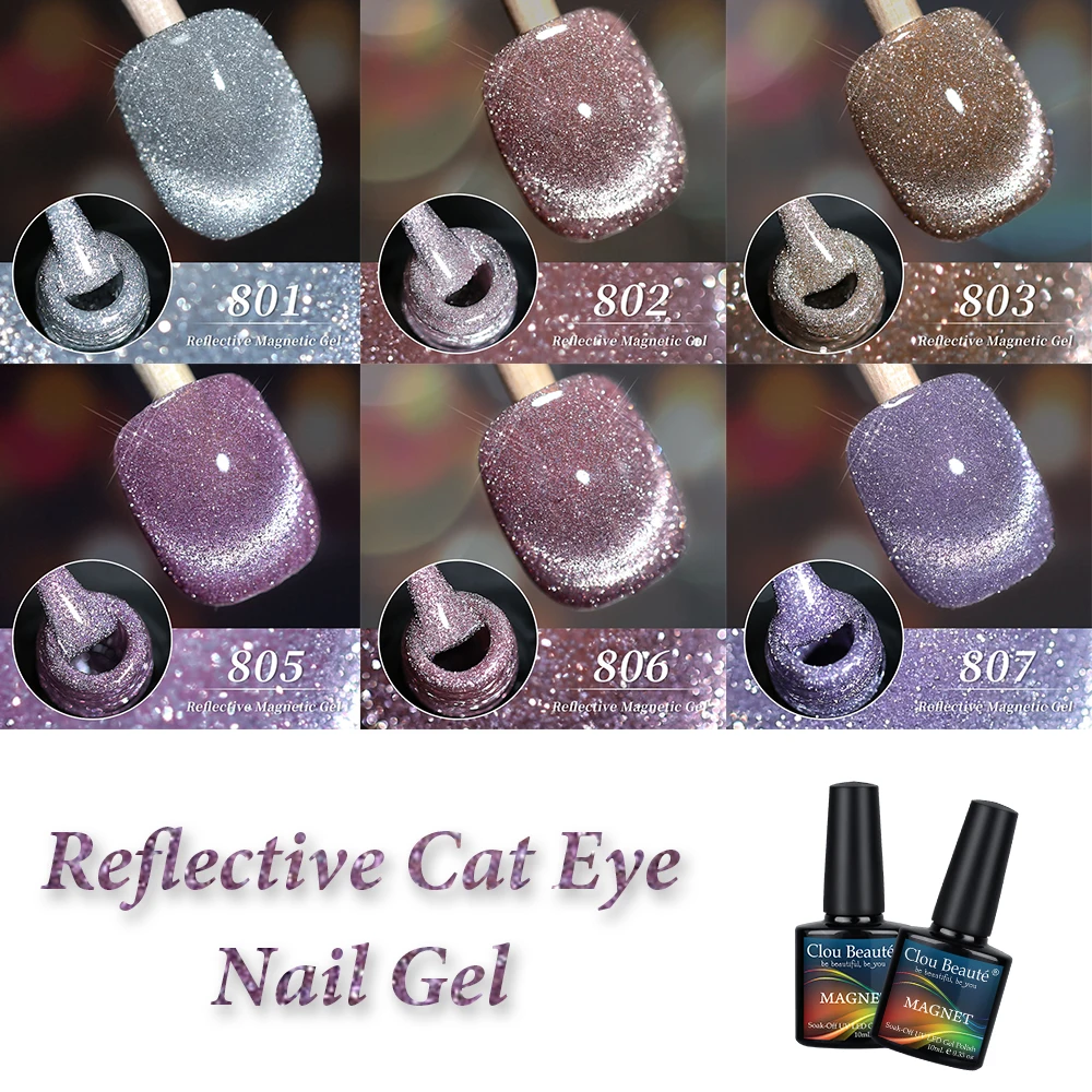 Clou Beaute reflecterende magnetische Cat Eye sprankelende universele nagellak Glitter hybride vernisgel semi-permanent voor nagelkunst