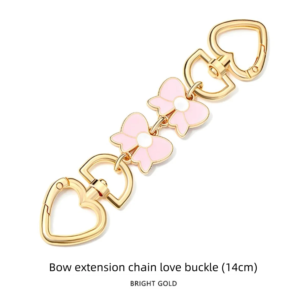 HOLIN Gold Love Buckle Bowknot Extension Chain High Quality Metal Pure Chain for Mahjong Bag Shoulder Strap