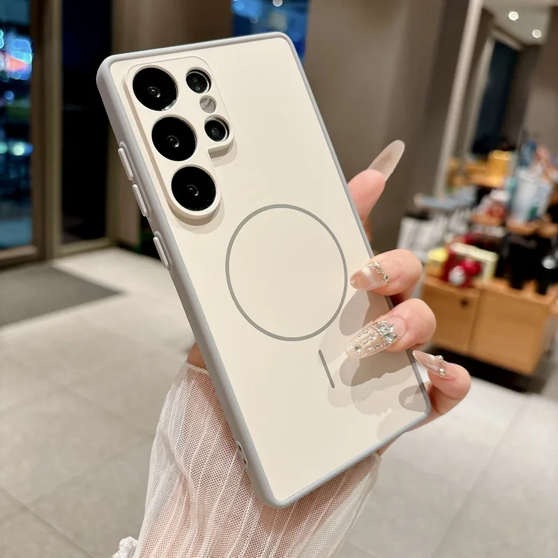Magnetische TPU-Handyhülle für Samsung Galaxy S26 S25 S24 S23 S22 Ultra S25 Edge S25 S24 FE A37 A56 A17 A55 A26 5G A36 A35 PC-Cover