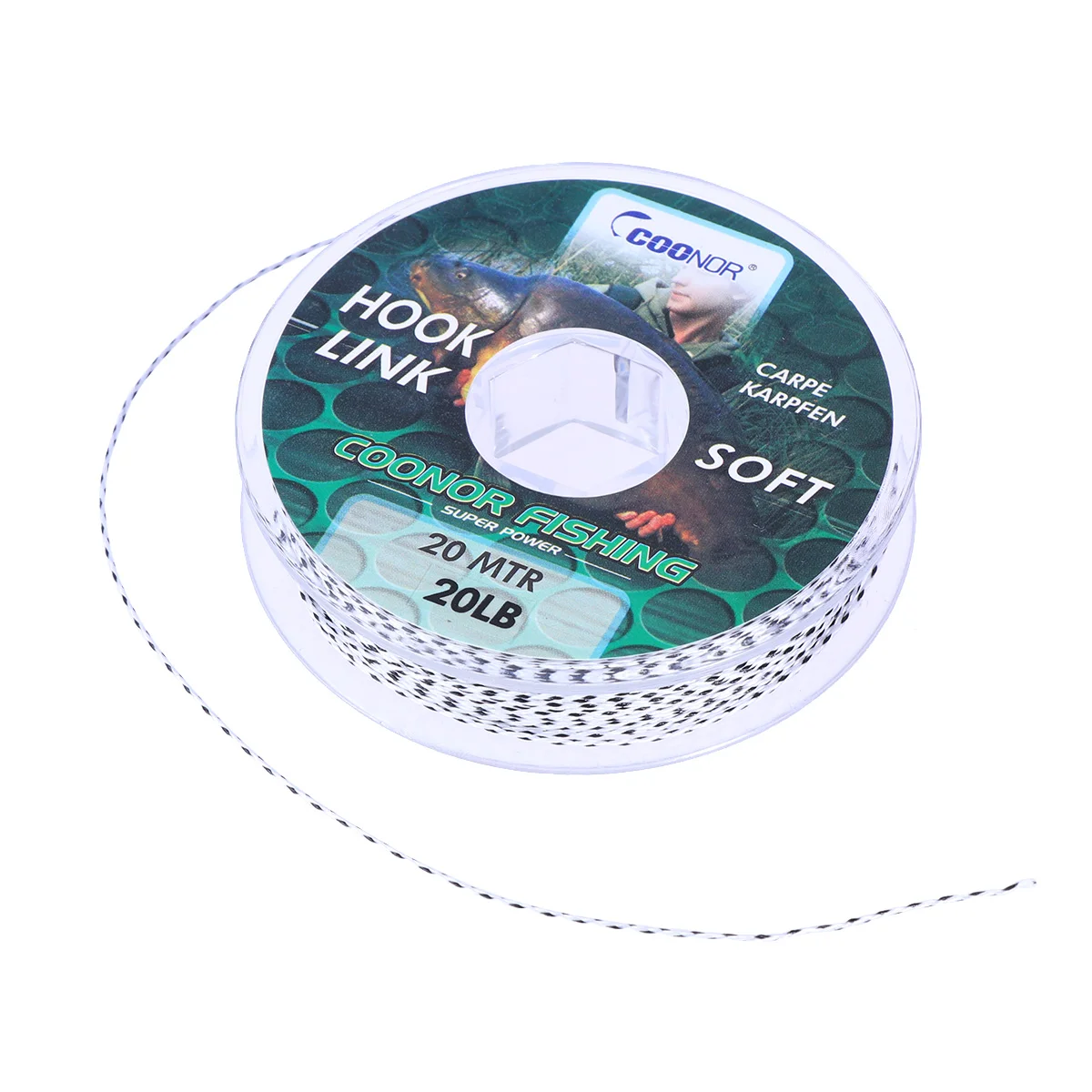 20m Hook Line Fishing Line Braided Camouflage Carp Fishing Line Hair Rigs Fishing Tack (20 Pounds) fishing wire