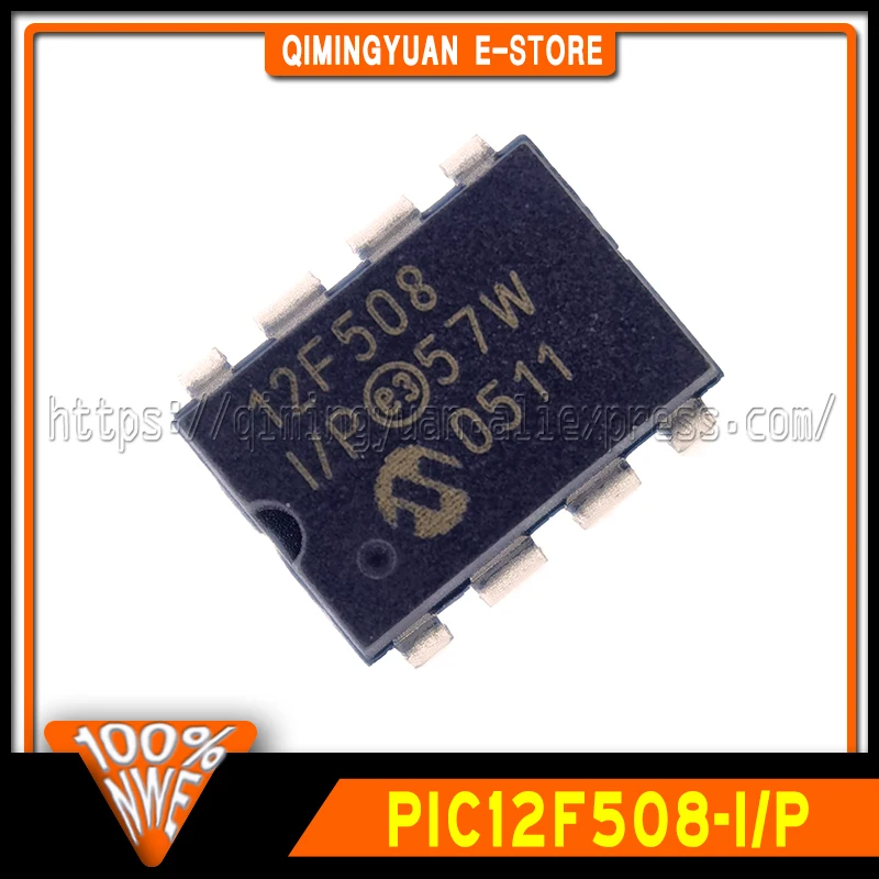 10PCS/LOT PIC12F508-I/P DIP8 12F508 100% New Original In Stock