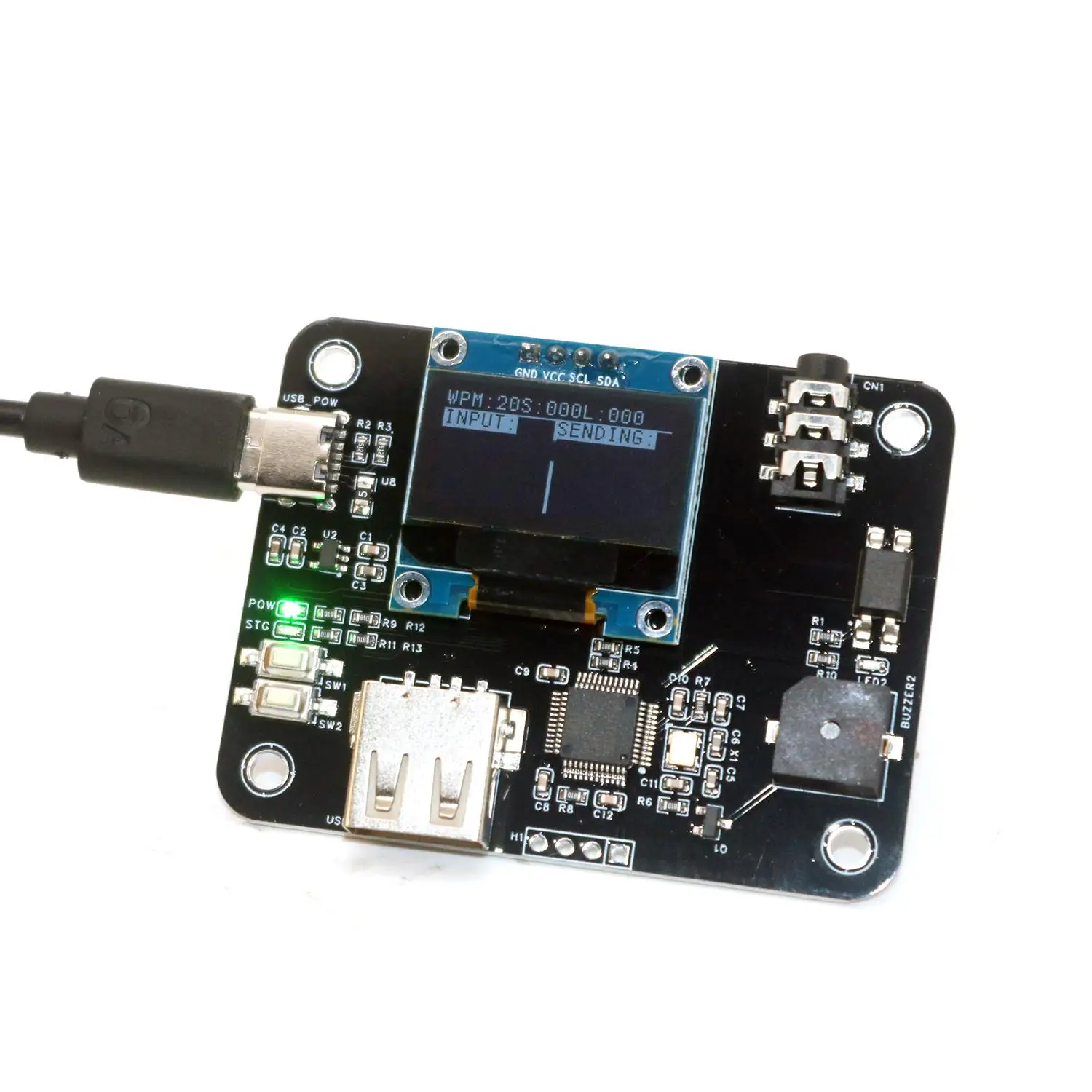 Amateur Radio CW Keyboard Controller USB Morse Code Sending Tool Electronic Keyer Practice & Transmit FOR 3.5mm Radio Station