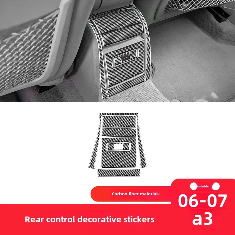 

Suitable for Audi06-07StyleA3Carbon Fiber Interior Modified Pieces Rear Storage Box Decorative Sticker