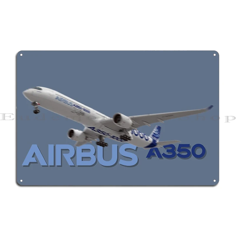 Qatar A350-1000 in flight Airbus A380 Take-Off Metal Club Party Wall Design Tin Sign Poster