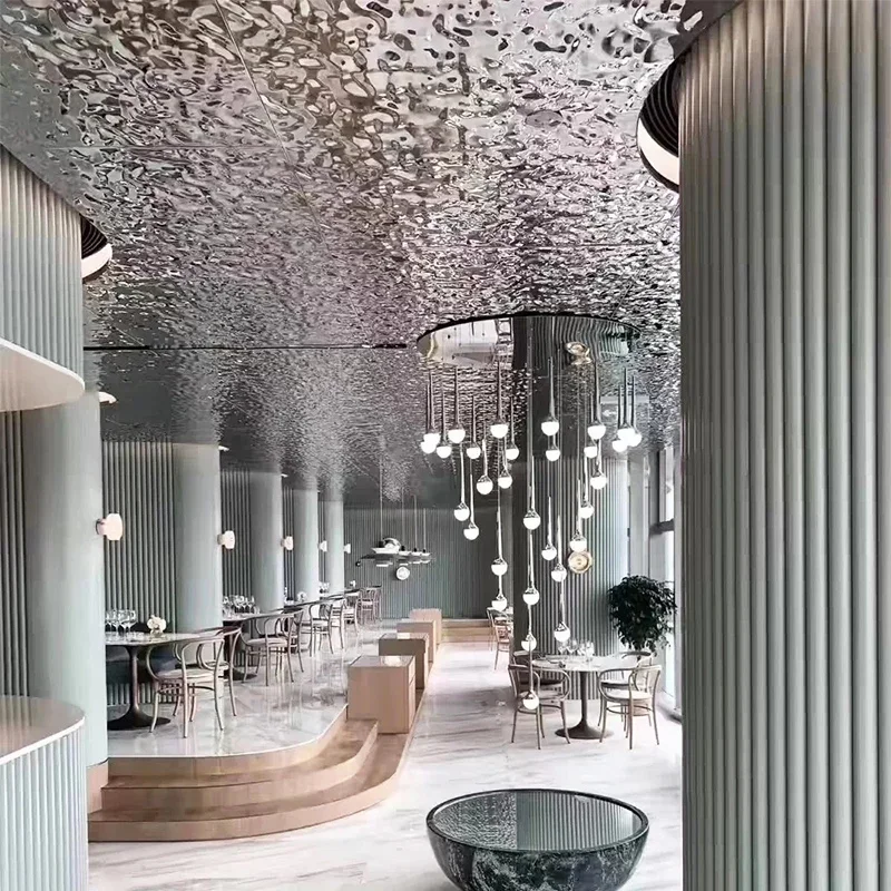Integrated ceiling stainless steel gusset 600 * 600mm engineering gusset ceiling material wave plate