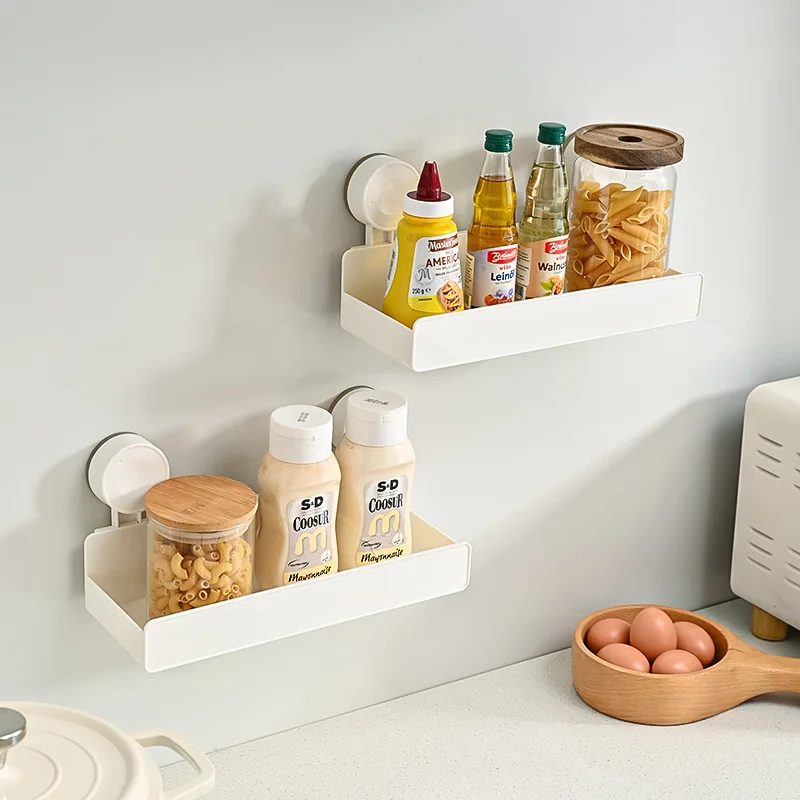 New Suction Cup Storage Toilet Non Perforated Wall Mounted Shelf Bathroom Kitchen Corner Wash and Storage Rack