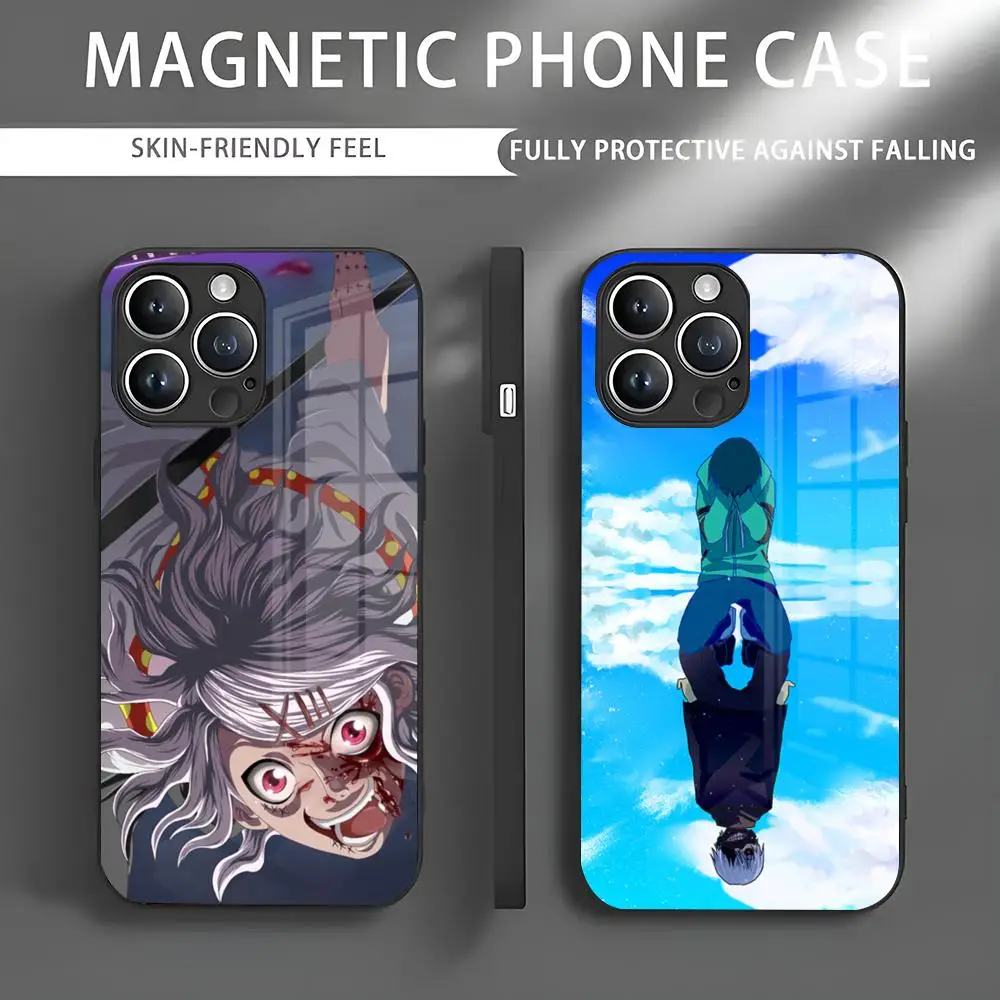 Kaneki Ken Juuzou Suzuya Tokyo Ghoul Phone Case IPhone 16 15 14 13 12 11 X XR XS XSMAX 8 Plus Mini Pro Max Glass Magnetic Phone