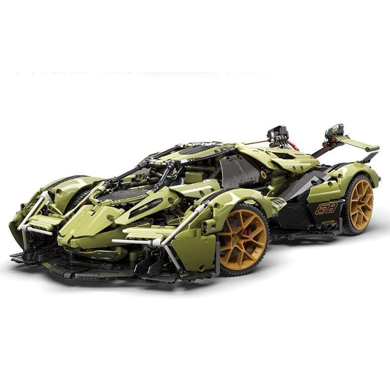 

Christmas Gift High-Tech Lamborghinis Sian V12 Green Ox Concept Super Sports Car 2533PCS Building Blocks Bricks Kids Toys Gifts