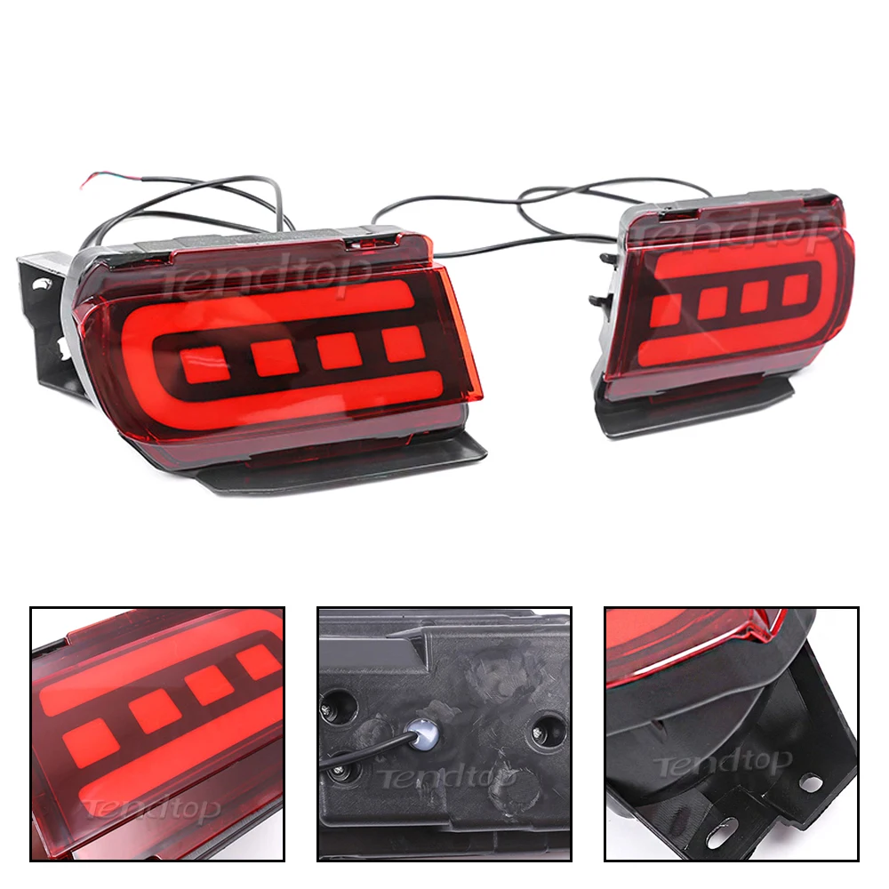 2x Rear Bumper Reflector Light Turn Signal Reverse Light For Toyota Land Cruiser Prado 150 LC150 FJ150 GRJ150 Tail Brake Lights