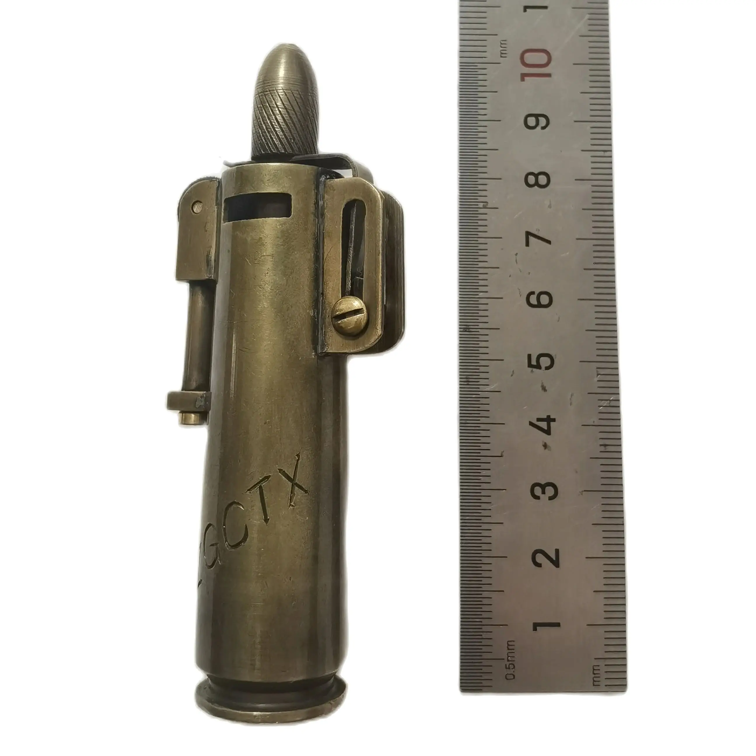 Bullet Shell Shaped Brass Oil Lighter Gasoline Kerosene Lighter Collection Gift Handmade