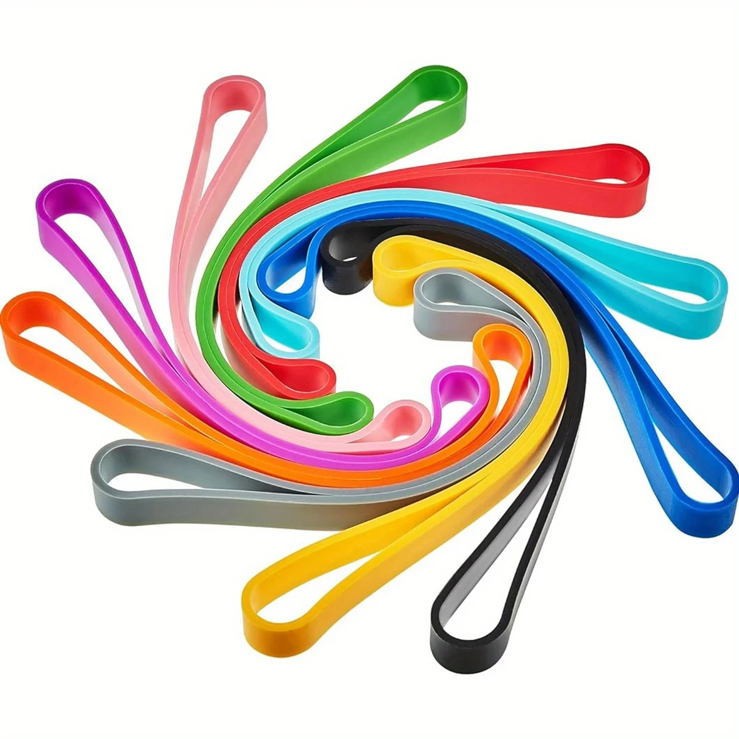 10 peças grandes faixas elásticas de borracha de silicone faixas de embrulho extra longas para notebook de escritório equipamento ao ar livre-cores sortidas