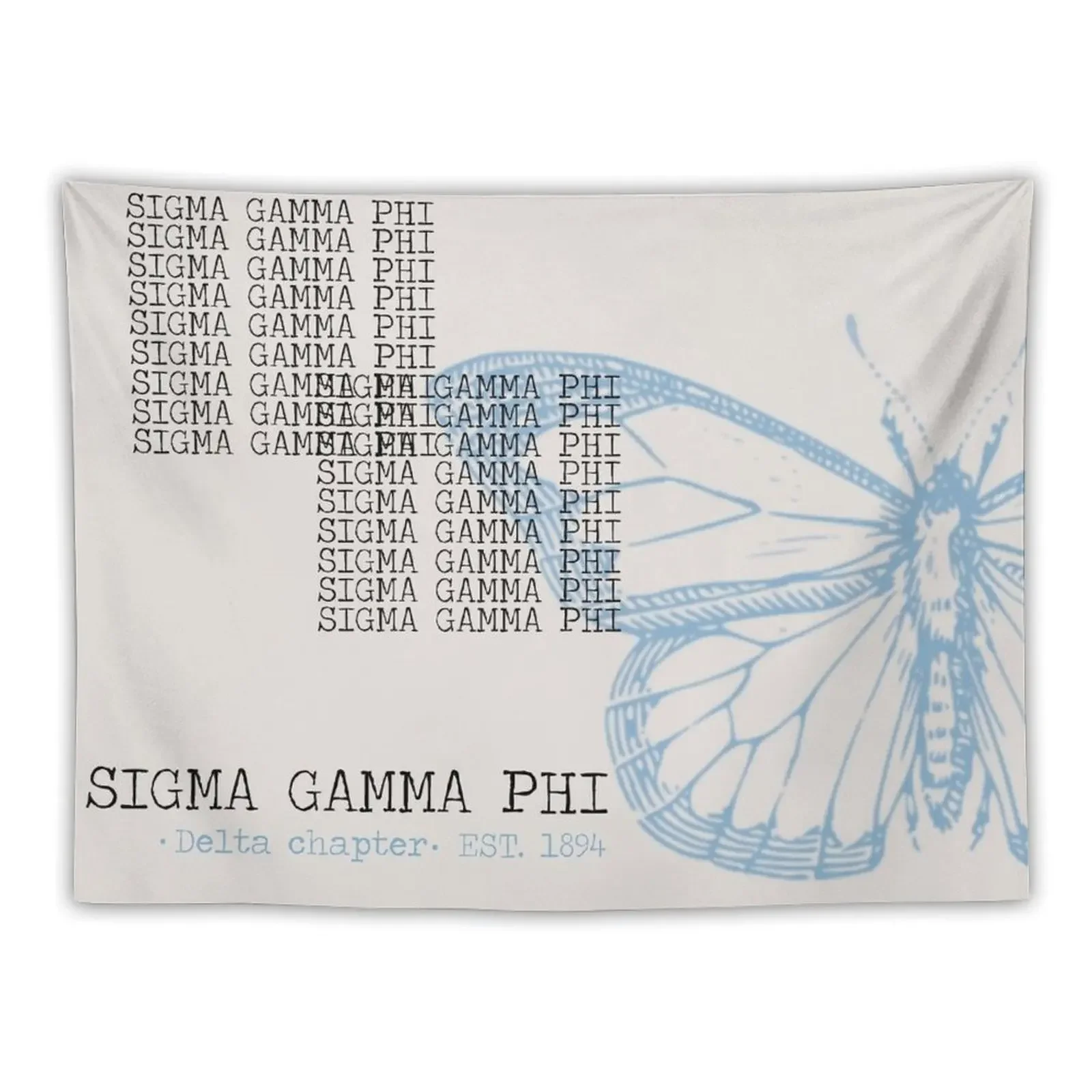 Sigma gamma phi typewriter delta chapter Tapestry Wall Decoration Aesthetic Room Decor Decor Home Room Aesthetic Tapestry