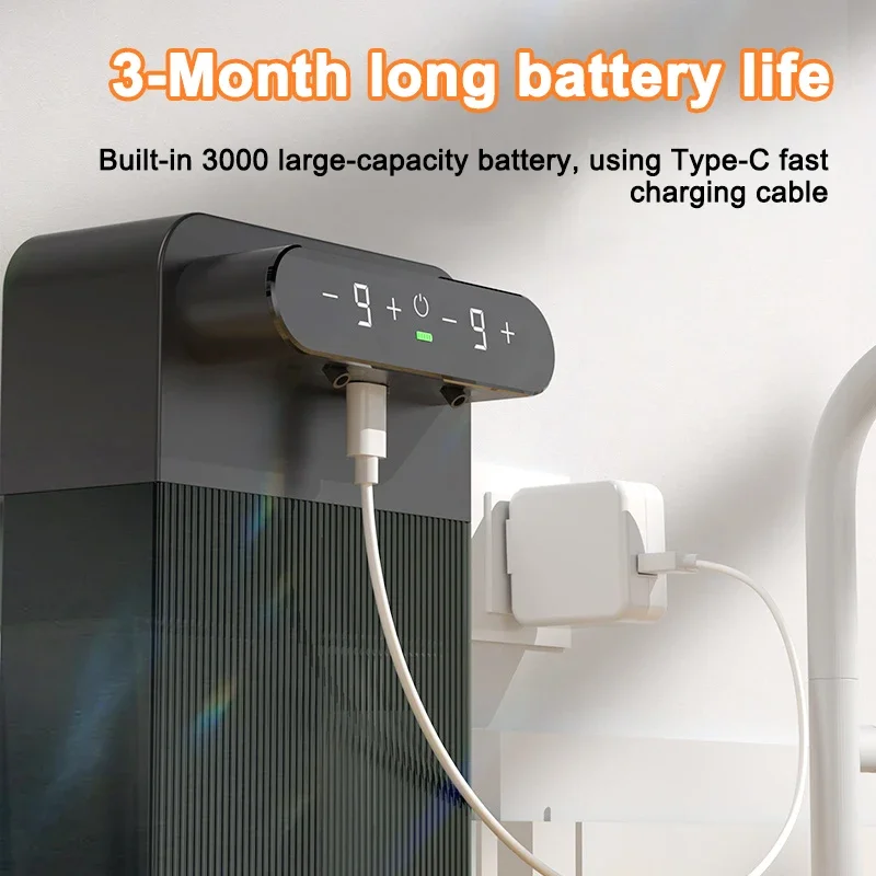 موزع الصابون الأوتوماتيكي المزدوج على الحائط، 9 مستويات، موزعات رغوة بمستشعر كهربائي بدون لمس، غسالة يدوية للحمام المطبخ