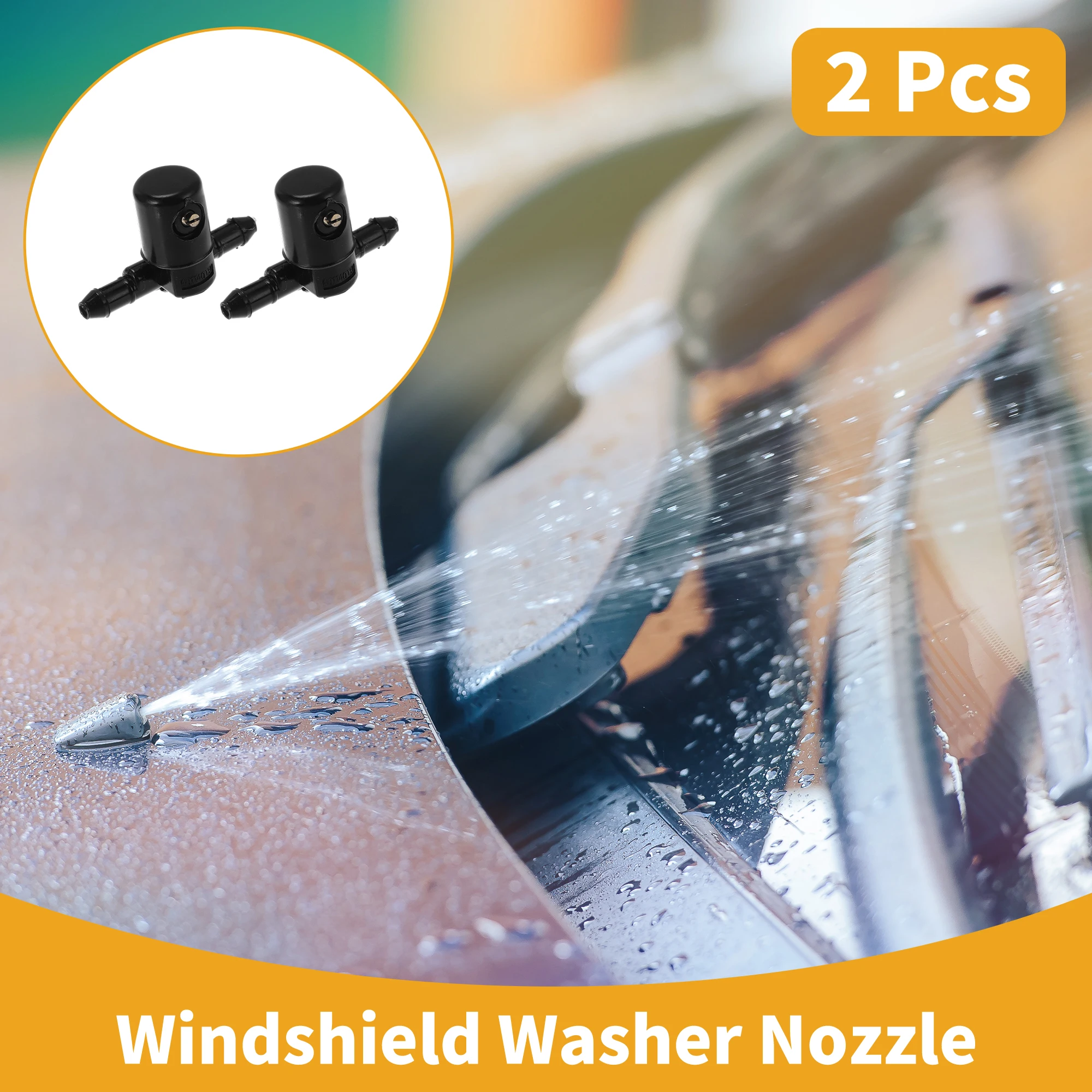 UXCELL 2 Pcs Front Windshield Washer Nozzle for Opel for Astra H Mk5 04-14 No.13118143