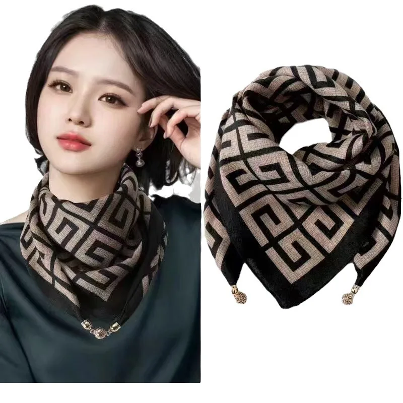 New Satin Shawl Design Wild leopard Print Silk Square Women neck scarves Wrap Headkerchief Beach Hair Band women\'s bandana