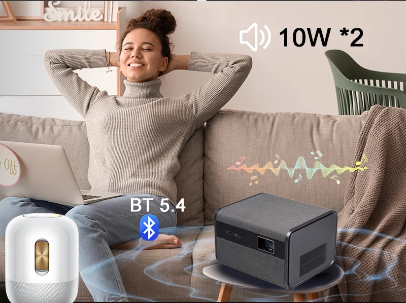 DITONG J10 Projektor Native 1080P 4K-Unterstützung Autofokus 3500 ANSI WiFi 6 Bluetooth 5.4 Android Smart Home Theater Outdoor-Kino – Detail 9
