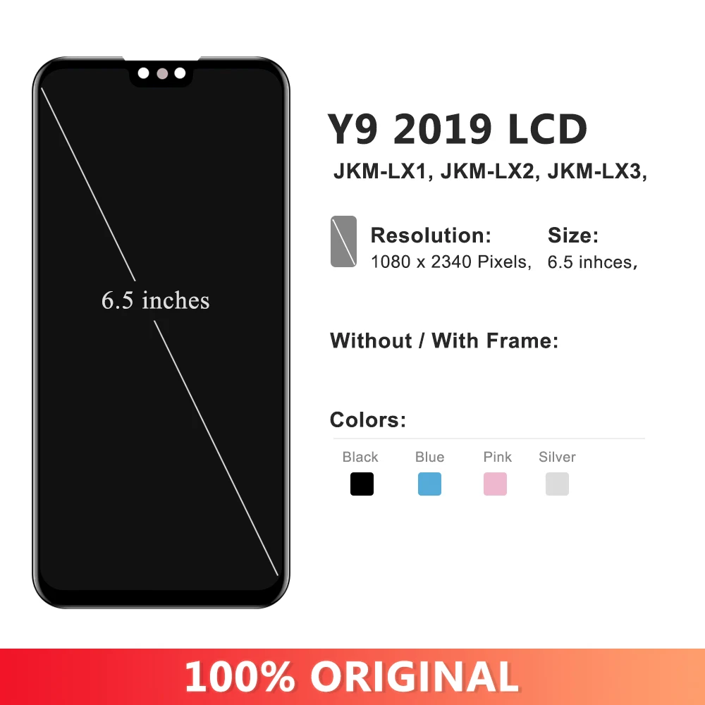 Y9 2019 Display Screen For HUAWEI Y9 2019 BLA-L29 BLA-L09 LCD Display Touch Screen Digitizer Assembly Y9 2019 Screen Replacement