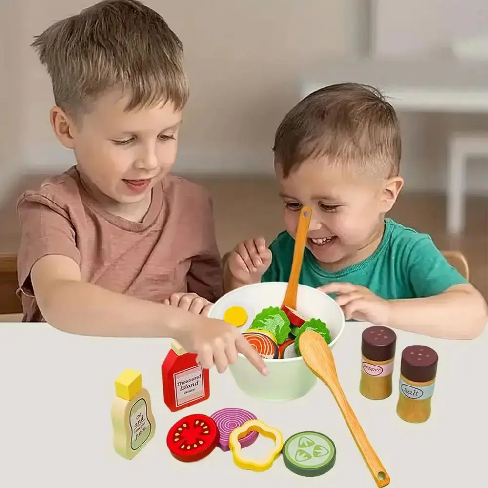 

Деревянный игровой кухонный набор для ролевых игр, имитация еды, набор фруктов и овощей, миниатюрный набор Монтессори