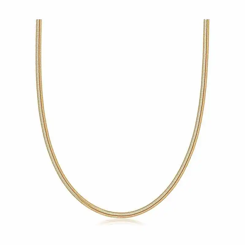 

TOUB017 Herringbone Snake Chain Necklace | Gold Snake Necklace for Women | Sizes 16-24 Inches