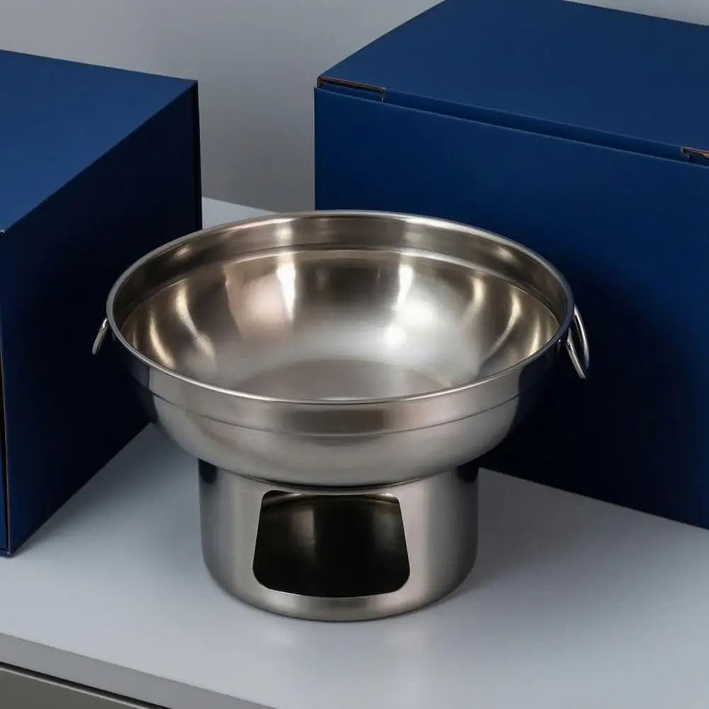 Shabu Shabu Pot for Induction Stove Stainless Steel Hot Pot for Induction Gas Stoves Detachable Round Cooking Pot Indoor Kitchen