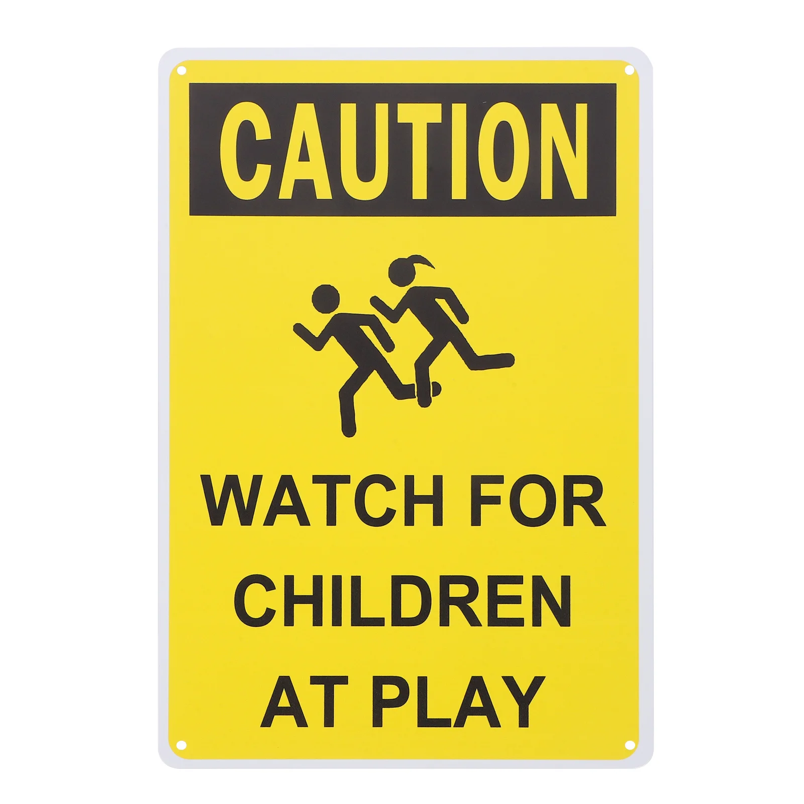 Rambu Besi Perhatian Berhati-hati Anak-anak Bermain Rambu Peringatan Lalu Lintas Tahan Cuaca Rambu Jalan Praktis