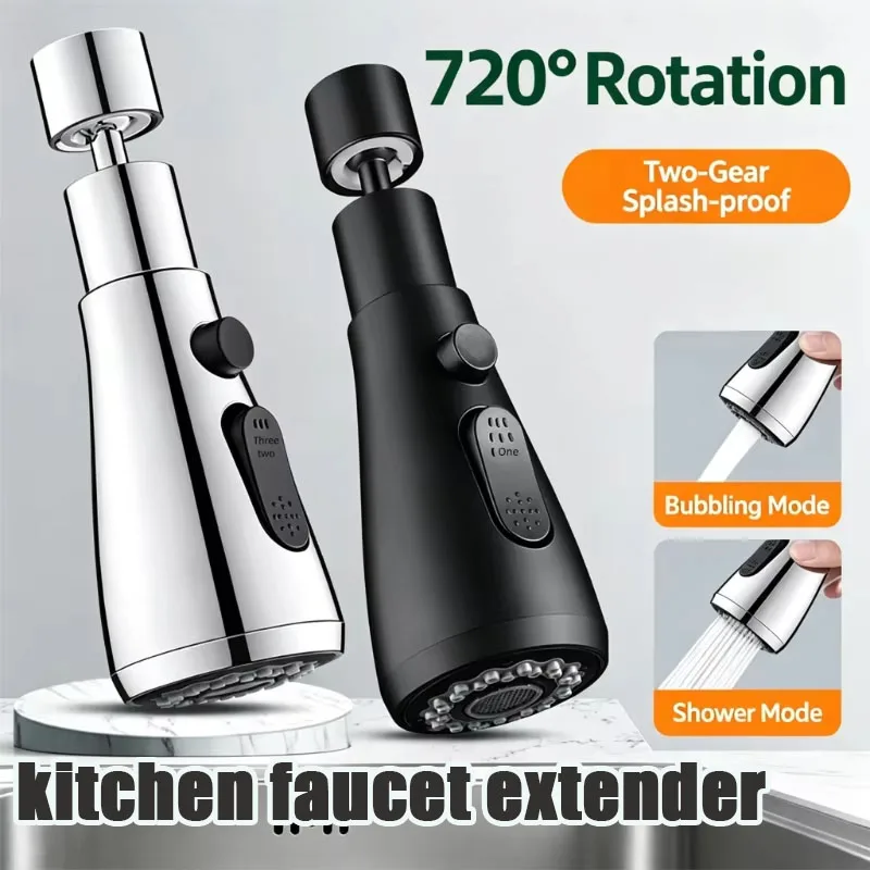 

1/2PCS Universal 360 Rotate Kitchen Faucet Extender Aerator Plastic Splash Filter Washbasin Faucet Bubbler Nozzle
