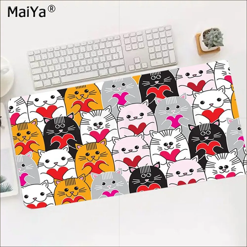 Cartoon Cat Mousepad Beautiful Durable Rubber Mouse Mat Pad Size For CSGO Game Player Desktop PC Computer Laptop